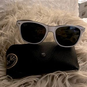 Black and white Raybans